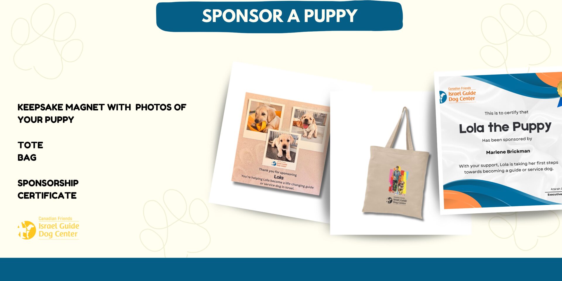 SPONSOR A PUPPY